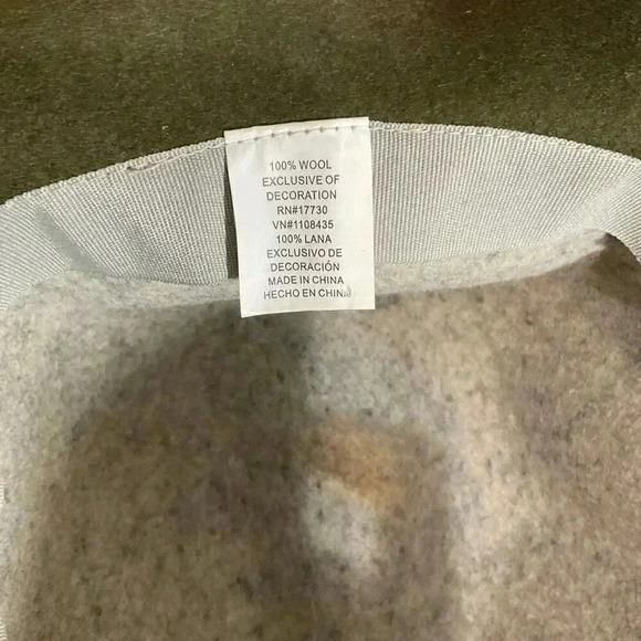 Target 100% Wool Fedora Colorblock Hat Green & Gray - Picture 6 of 8